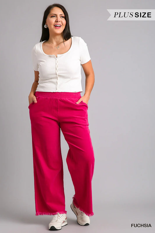 Fuchsia Wide Leg Pants