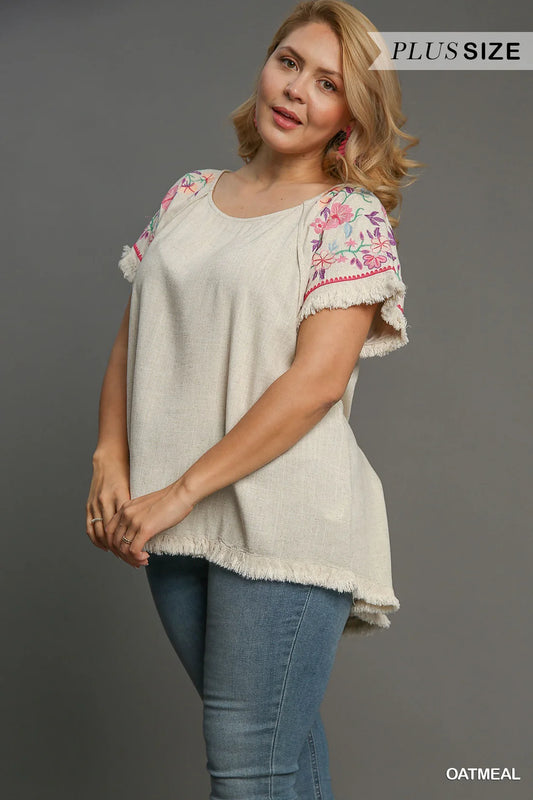 Boho Embroidered Top